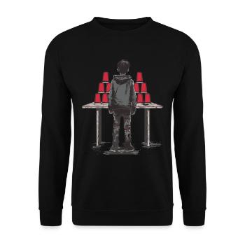Empilage de gobelets Speed Stacker - Sweat-shirt Unisexe - noir - Devant - Alina (178cm) & Michal (187cm)