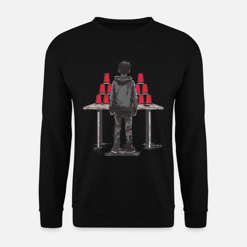 Stapeln Von Bechern Speed Stacker - Unisex Pullover - Schwarz