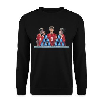 Empilage de gobelets Speed Stacker - Sweat-shirt Unisexe - noir - Devant - Alina (178cm) & Michal (187cm)