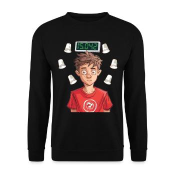 Empilage de gobelets Speed Stacker - Sweat-shirt Unisexe - noir - Devant - Alina (178cm) & Michal (187cm)