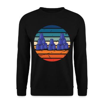 Empilage de gobelets Speed Stacker - Sweat-shirt Unisexe - noir - Devant - Alina (178cm) & Michal (187cm)