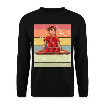 Empilage de gobelets Speed Stacker - Sweat-shirt Unisexe - noir - Devant - Alina (178cm) & Michal (187cm)