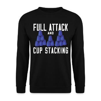 Empilage de gobelets Speed Stacker - Sweat-shirt Unisexe - noir - Devant - Alina (178cm) & Michal (187cm)