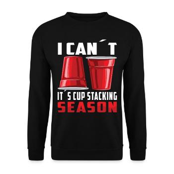Empilage de gobelets Speed Stacker - Sweat-shirt Unisexe - noir - Devant - Alina (178cm) & Michal (187cm)