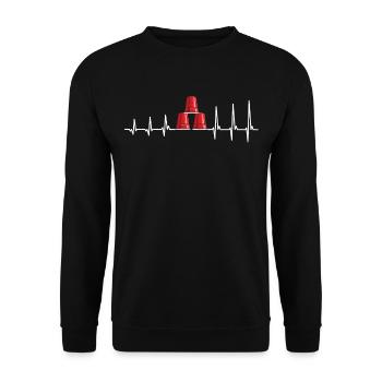 Empilage de gobelets Speed Stacker - Sweat-shirt Unisexe - noir - Devant - Alina (178cm) & Michal (187cm)