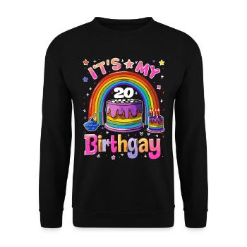 It's my birthgay birth-gay lgbt gay - Unisex Sweatshirt - black - Front - Alina (178cm) & Michal (187cm)