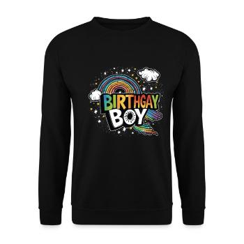 It's my birthgay birth-gay lgbt gay - Unisex Sweatshirt - black - Front - Alina (178cm) & Michal (187cm)