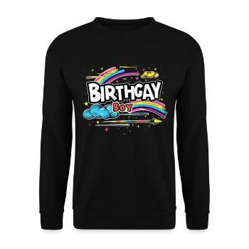 Es Ist Mein Birthgay Birth-gay Lgbt Gay - Unisex Pullover - Schwarz - Vorne - Alina (178cm) & Michal (187cm)
