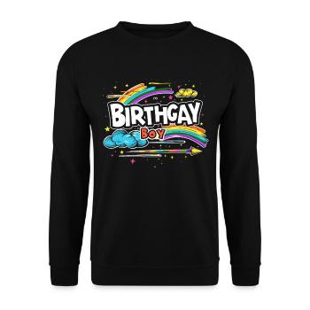 Es Ist Mein Birthgay Birth-gay Lgbt Gay - Unisex Pullover - Schwarz - Vorne - Alina (178cm) & Michal (187cm)