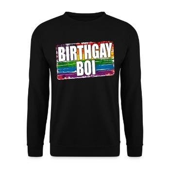 It's my birthgay birth-gay lgbt gay - Unisex Sweatshirt - black - Front - Alina (178cm) & Michal (187cm)