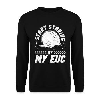 Euc E-monocycle Monocycle Électrique - Sweat-shirt Unisexe - noir - Devant - Alina (178cm) & Michal (187cm)