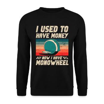 Euc E-monocycle Monocycle Électrique - Sweat-shirt Unisexe - noir - Devant - Alina (178cm) & Michal (187cm)