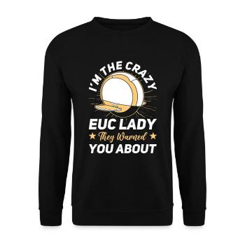 Euc E-monocycle Monocycle Électrique - Sweat-shirt Unisexe - noir - Devant - Alina (178cm) & Michal (187cm)