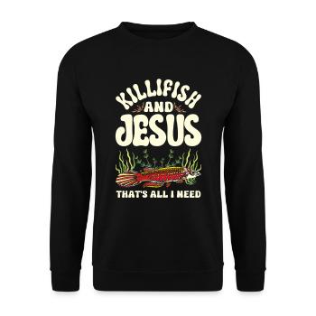 Killifish Owner Aquarium Enthusiasts - Unisex Sweatshirt - black - Front - Alina (178cm) & Michal (187cm)