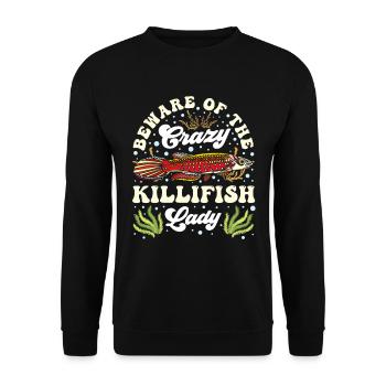 Killifish Owner Aquarium Enthusiasts - Unisex Sweatshirt - black - Front - Alina (178cm) & Michal (187cm)