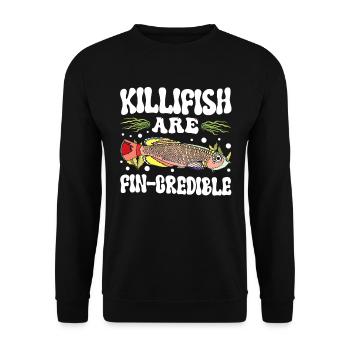 Killifish Owner Aquarium Enthusiasts - Unisex Sweatshirt - black - Front - Alina (178cm) & Michal (187cm)