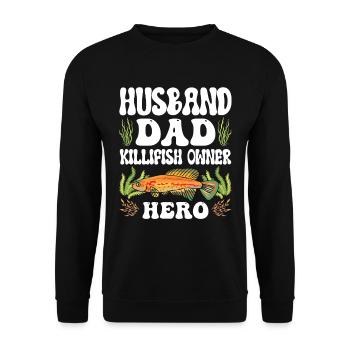 Killifish Owner Aquarium Enthusiasts - Unisex Sweatshirt - black - Front - Alina (178cm) & Michal (187cm)
