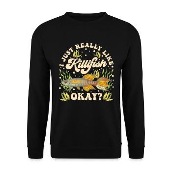 Killifish Owner Aquarium Enthusiasts - Unisex Sweatshirt - black - Front - Alina (178cm) & Michal (187cm)