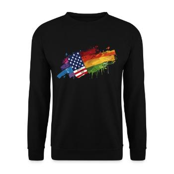 Birthday Birthgay Birth-gay Lgbt Gay - Unisex Sweatshirt - black - Front - Alina (178cm) & Michal (187cm)