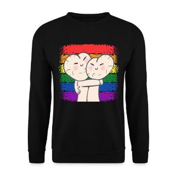 Anniversaire Naissancegay Naissance-gay Gay Gay - Sweat-shirt Unisexe - noir - Devant - Alina (178cm) & Michal (187cm)