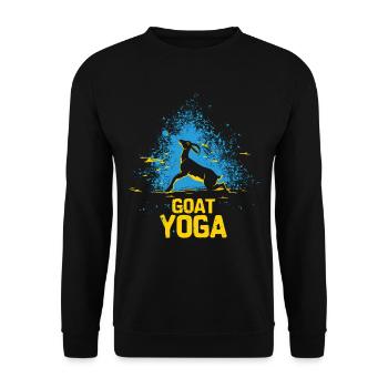 Goat yoga meditation, yoga class, yoga - Unisex Sweatshirt - black - Front - Alina (178cm) & Michal (187cm)