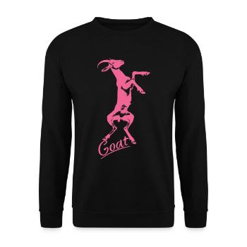 Goat yoga meditation, yoga class, yoga - Unisex Sweatshirt - black - Front - Alina (178cm) & Michal (187cm)