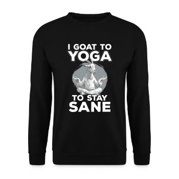Goat yoga meditation, yoga class, yoga - Unisex Sweatshirt - black - Front - Alina (178cm) & Michal (187cm)