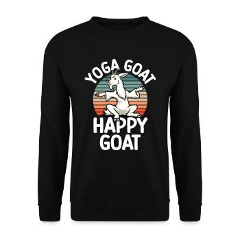 Goat yoga meditation, yoga class, yoga - Unisex Sweatshirt - black - Front - Alina (178cm) & Michal (187cm)
