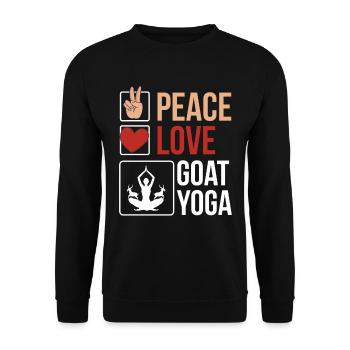 Goat yoga meditation, yoga class, yoga - Unisex Sweatshirt - black - Front - Alina (178cm) & Michal (187cm)