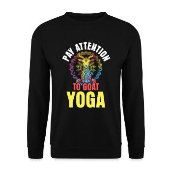 Goat yoga meditation, yoga class, yoga - Unisex Sweatshirt - black - Front - Alina (178cm) & Michal (187cm)