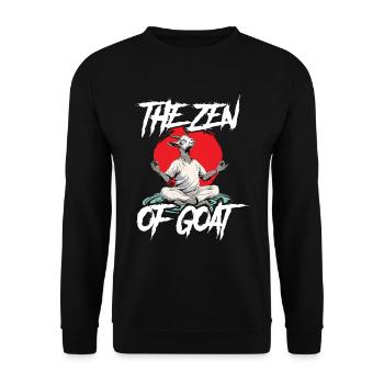Goat yoga meditation, yoga class, yoga - Unisex Sweatshirt - black - Front - Alina (178cm) & Michal (187cm)