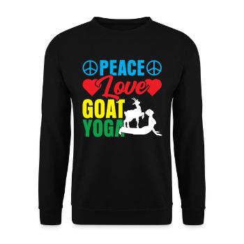 Goat yoga meditation, yoga class, yoga - Unisex Sweatshirt - black - Front - Alina (178cm) & Michal (187cm)
