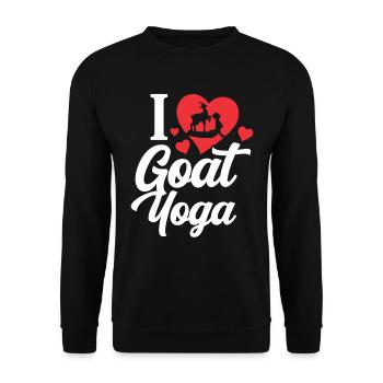 Goat yoga meditation, yoga class, yoga - Unisex Sweatshirt - black - Front - Alina (178cm) & Michal (187cm)