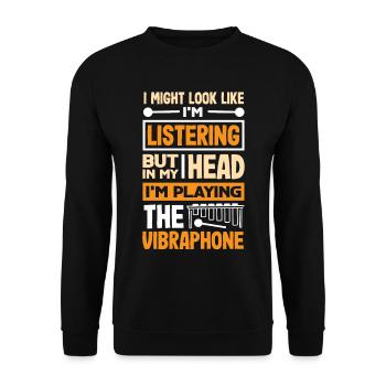 Vibraphon-musikinstrument - Unisex Pullover - Schwarz - Vorne - Alina (178cm) & Michal (187cm)