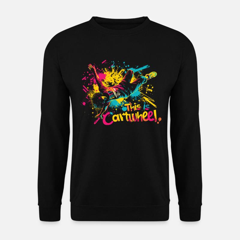 Cooler Radschlagen-turner - Unisex Pullover - Schwarz