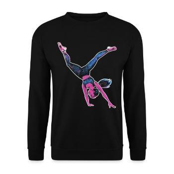 Cool cartwheel gymnast - Unisex Sweatshirt - black - Front - Alina (178cm) & Michal (187cm)