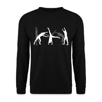 Cool cartwheel gymnast - Unisex Sweatshirt - black - Front - Alina (178cm) & Michal (187cm)
