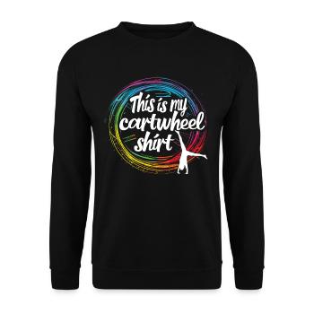 Cool cartwheel gymnast - Unisex Sweatshirt - black - Front - Alina (178cm) & Michal (187cm)