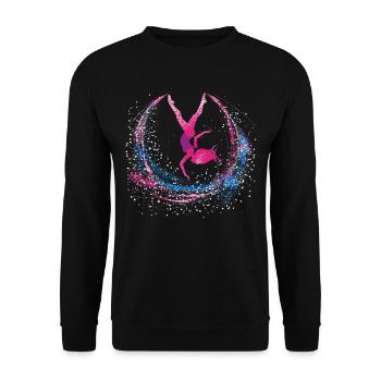 Cool cartwheel gymnast - Unisex Sweatshirt - black - Front - Alina (178cm) & Michal (187cm)