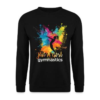 Cool cartwheel gymnast - Unisex Sweatshirt - black - Front - Alina (178cm) & Michal (187cm)