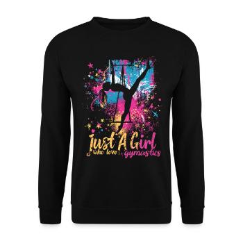 Cool cartwheel gymnast - Unisex Sweatshirt - black - Front - Alina (178cm) & Michal (187cm)