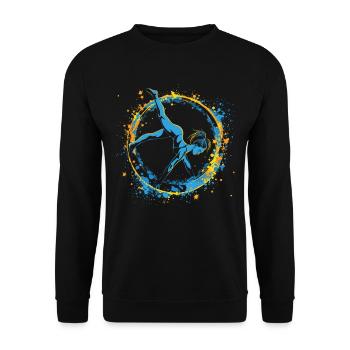 Cool cartwheel gymnast - Unisex Sweatshirt - black - Front - Alina (178cm) & Michal (187cm)