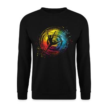 Cool cartwheel gymnast - Unisex Sweatshirt - black - Front - Alina (178cm) & Michal (187cm)