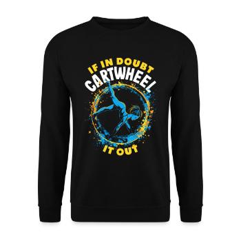 Cool Wheel Stroke Gymnastics Gymnastics - Unisex Sweatshirt - black - Front - Alina (178cm) & Michal (187cm)