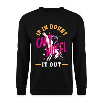 Cool cartwheel gymnastics - Unisex Sweatshirt - black - Front - Alina (178cm) & Michal (187cm)