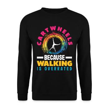 Cool Wheel Stroke Gymnastics Gymnastics - Unisex Sweatshirt - black - Front - Alina (178cm) & Michal (187cm)