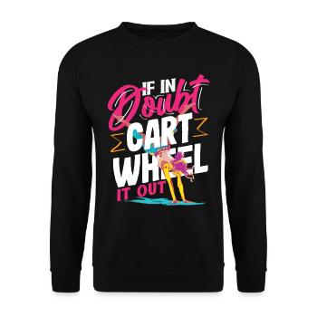 Cool Wheel Stroke Gymnastics Gymnastics - Unisex Sweatshirt - black - Front - Alina (178cm) & Michal (187cm)