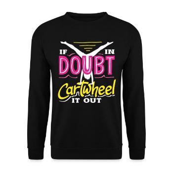 Cool cartwheel gymnastics - Unisex Sweatshirt - black - Front - Alina (178cm) & Michal (187cm)