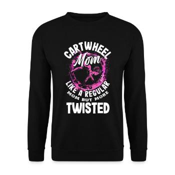 Cool Wheel Stroke Gymnastics Gymnastics - Unisex Sweatshirt - black - Front - Alina (178cm) & Michal (187cm)
