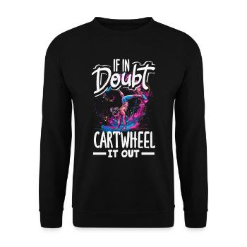 Cool Wheel Stroke Gymnastics Gymnastics - Unisex Sweatshirt - black - Front - Alina (178cm) & Michal (187cm)